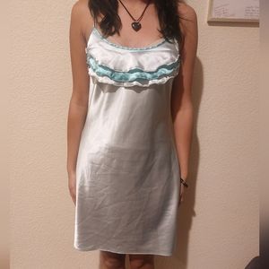 Light blue slip dress